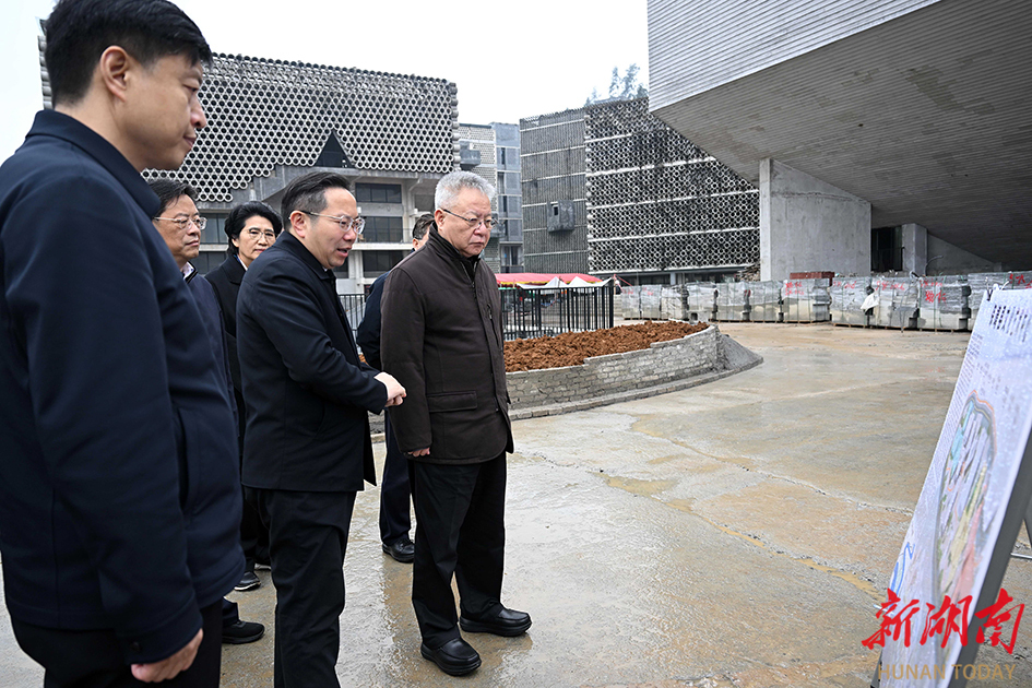 3月23日，沈晓明在保靖县文化艺术中心调研。
