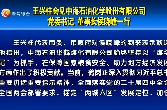 王兴柱会见中海石油化学股份有限公司党委书记、董事长侯晓峰一行