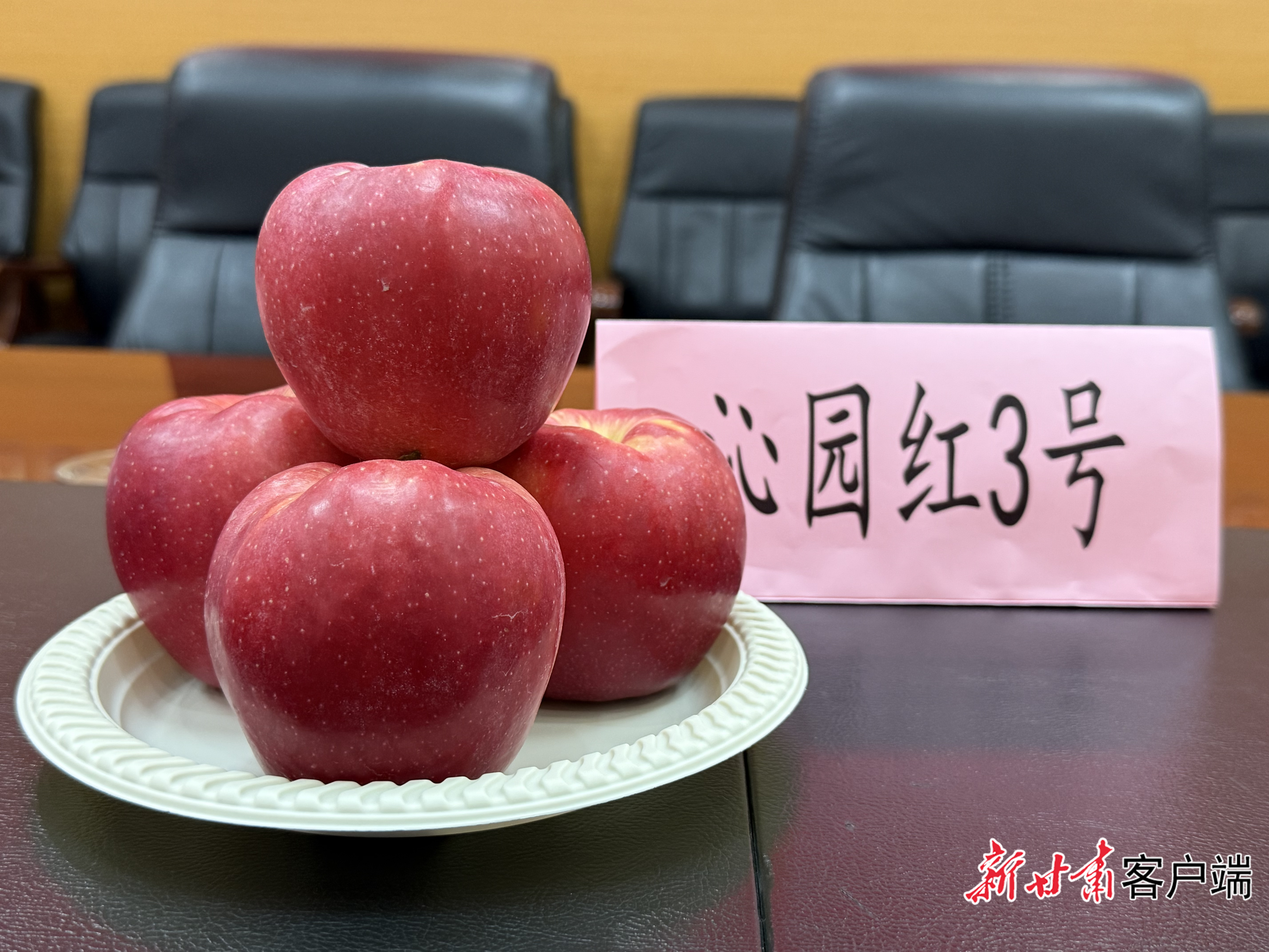 苹果新品种“沁园红3号”　本文图片均由省农科院提供