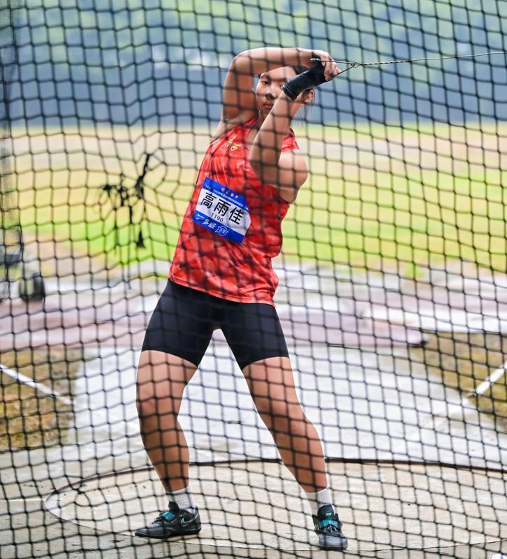 高雨佳在2026年全国田径投掷项群赛（第1站）的比赛中。