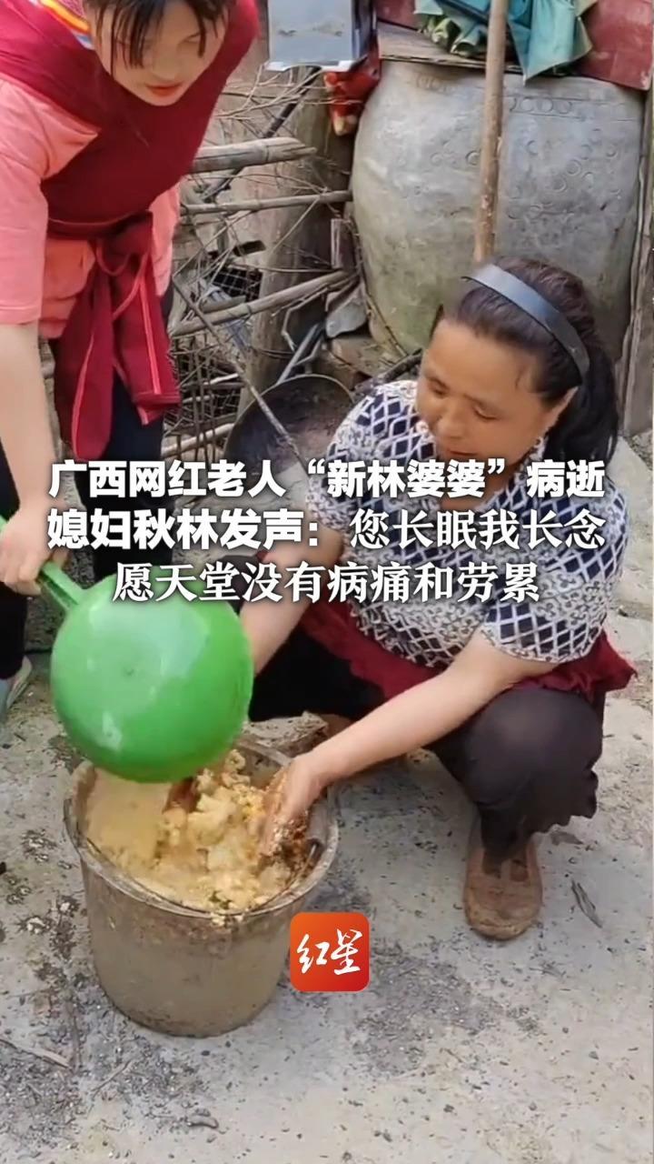 广西网红老人“新林婆婆”病逝 媳妇秋林发声：您长眠我长念 愿天堂没有病痛和劳累