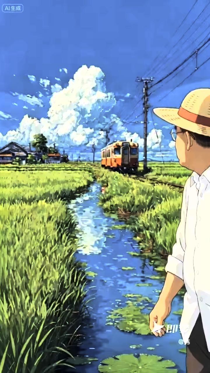 悠闲的乡村时光，漫步在田间小路，感受大自然的宁静与美好