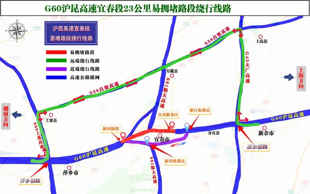 高速交警发布清明出行提醒：沪昆高速宜春段易堵 绕行攻略请收好