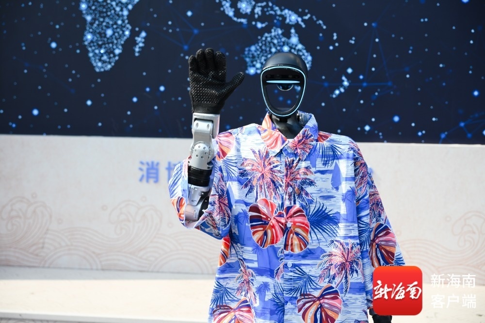 现场机器人表演。记者 李厚青 摄