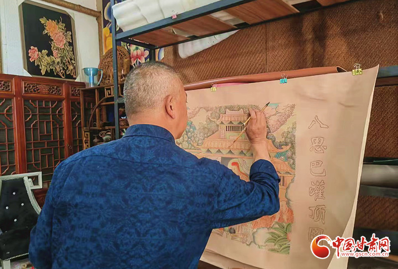 临洮皮雕制作技艺第五代传承人高重民