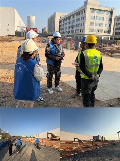 ▶ 市社保中心公共业务科联合稽核科，针对前期排查发现的一家新开工未参保项目，开展精准政策宣导。