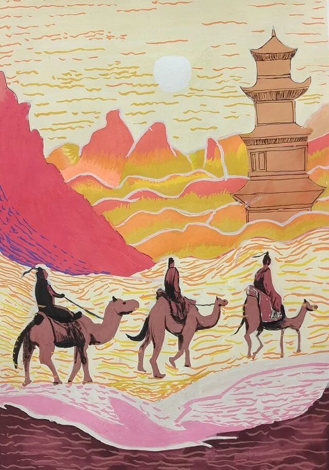罗景元《丝路驼塔》