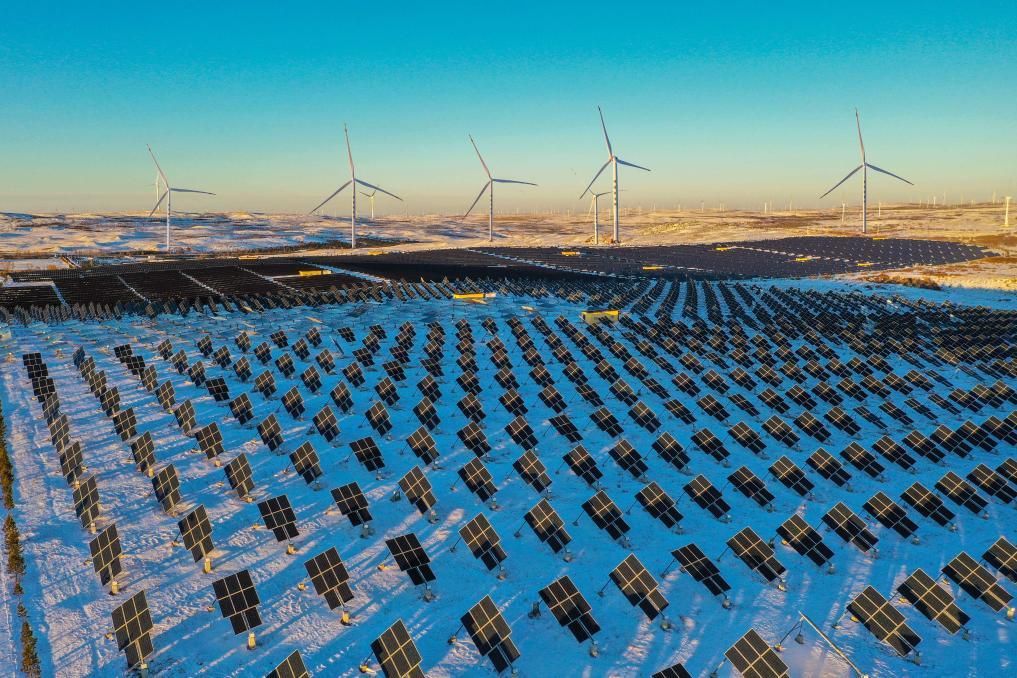 张家口市一处新能源发电厂。（受访单位供图）