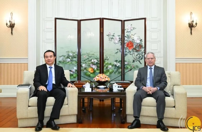 澳门特别行政区行政长官岑浩辉与珠海市委书记、广东省委横琴工委书记陈勇会面。