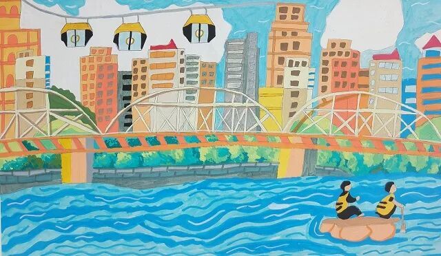 沈永洁《黄河金城拼景》