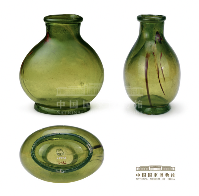 绿玻璃器　1957年陕西西安城西的梁家庄隋李静训墓出土　@中国国家博物馆