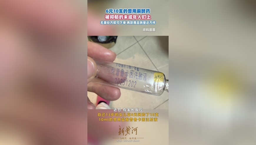 6元10支的兽用麻醉药，被抑郁的未成年人盯上，无需处方即可下单，两款商品销量近万件