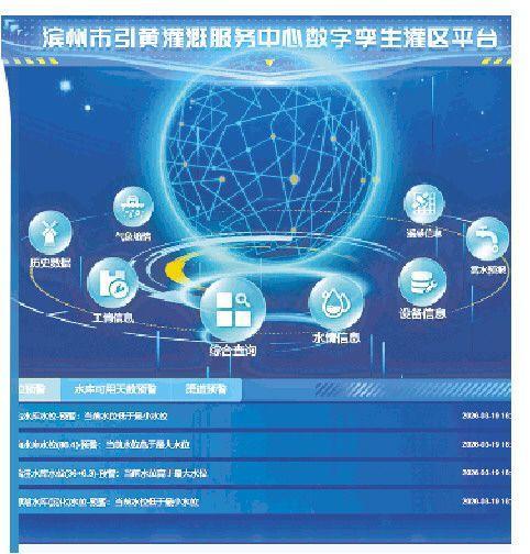 滨州市引黄灌溉服务中心数字孪生灌区平台。