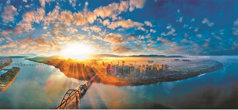 青原城区鸟瞰图。