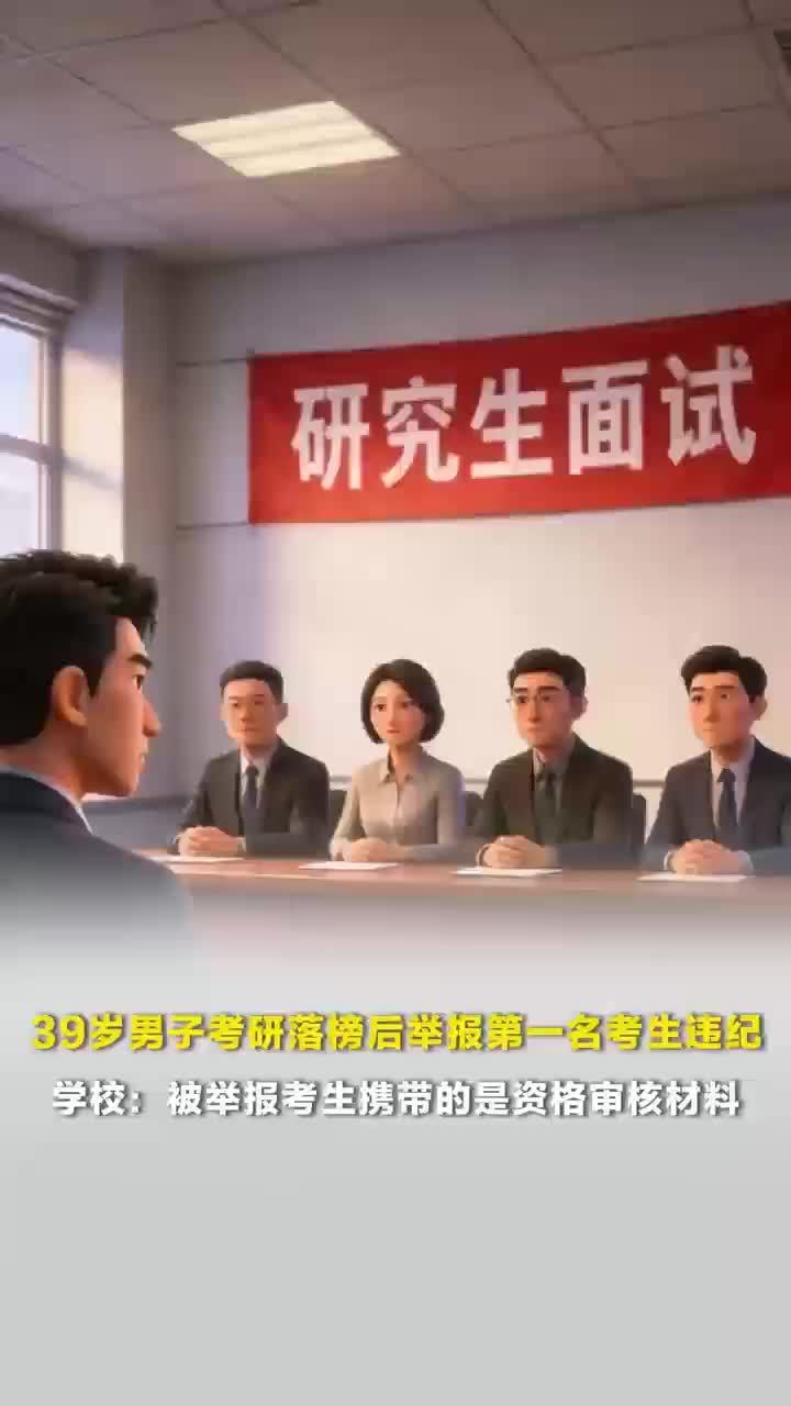 39岁男子考研落榜举报复试第一考生