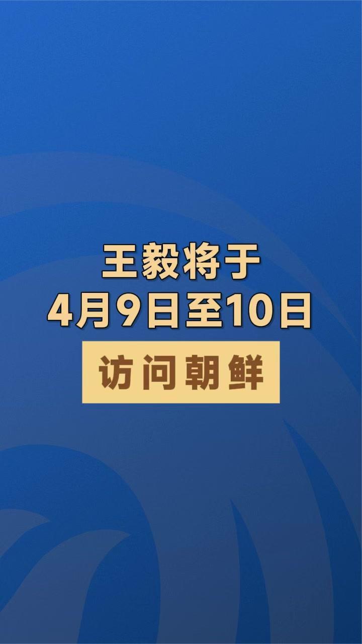 王毅将于4月9日至10日访问朝鲜