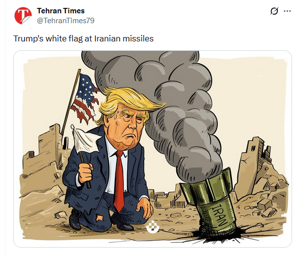 伊媒:特朗普举白旗了,撒旦和他的同伙失败了