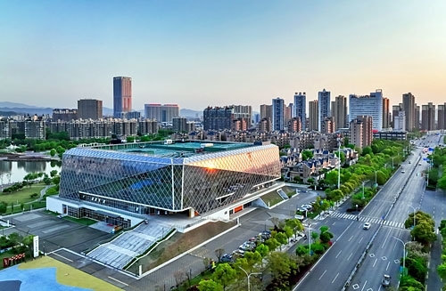 萍乡市图书馆全貌。