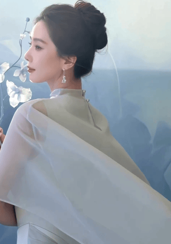 刘诗诗侧颜温柔气质清雅。