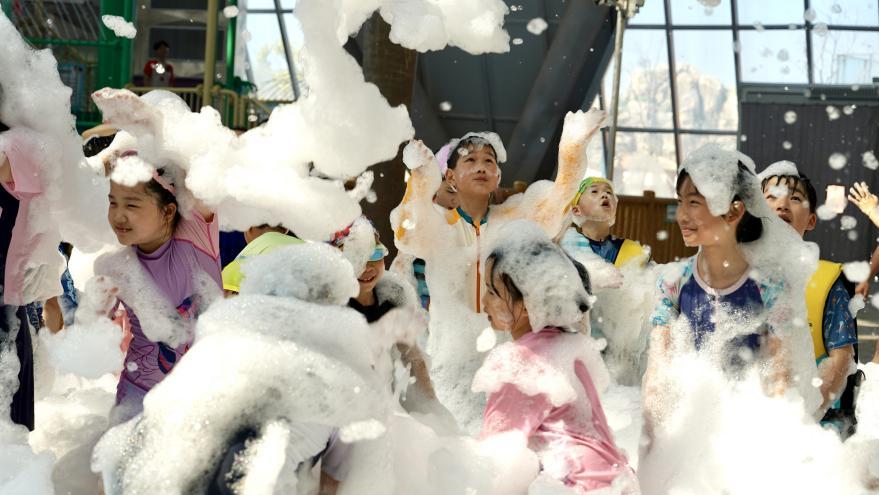 森泊水上乐园依然是孩子们非常喜欢的游玩地。日照市文旅集团供图