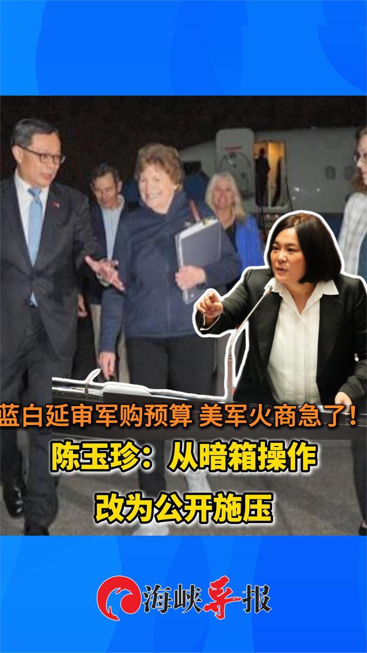 蓝白延审军购预算 美军火商急了！陈玉珍：从暗箱操作改为公开施压