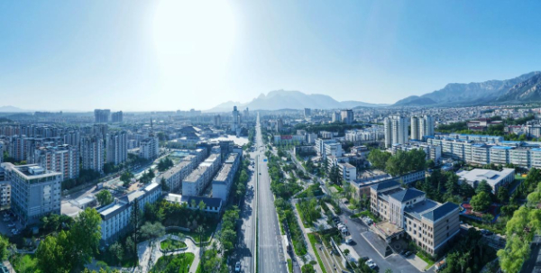 图为登封市区俯瞰图。