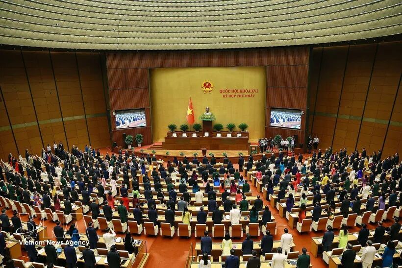 第十六届国会第一次会议开幕式。图自越通社