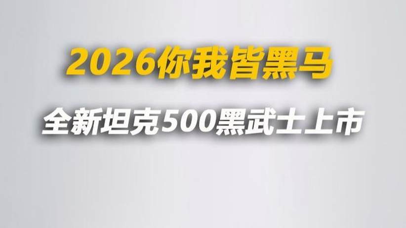 2026你我皆黑马 全新坦克500黑武士上市