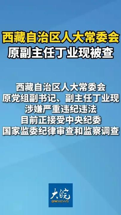 西藏自治区人大常委会原副主任丁业现被查