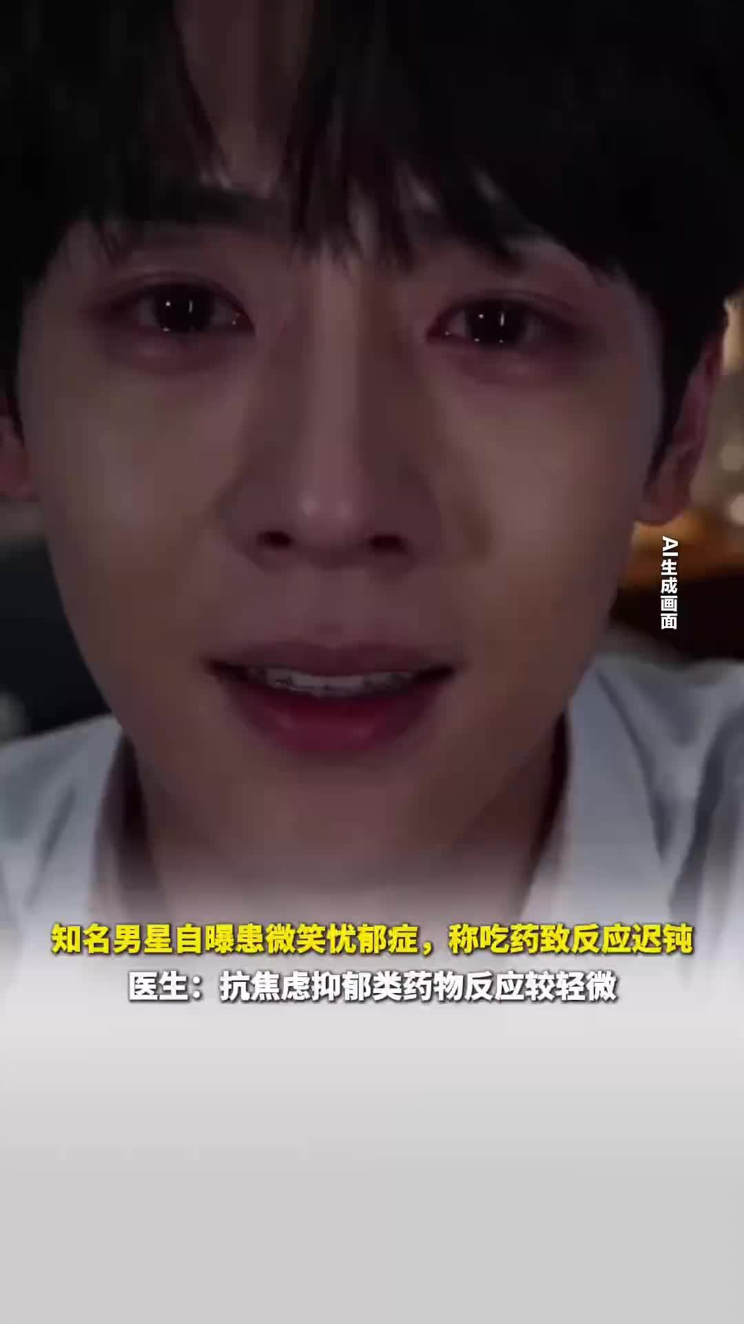 知名男星自曝患微笑忧郁症，称吃药致反应迟钝，医生：抗焦虑抑郁药物的不良反应较轻微