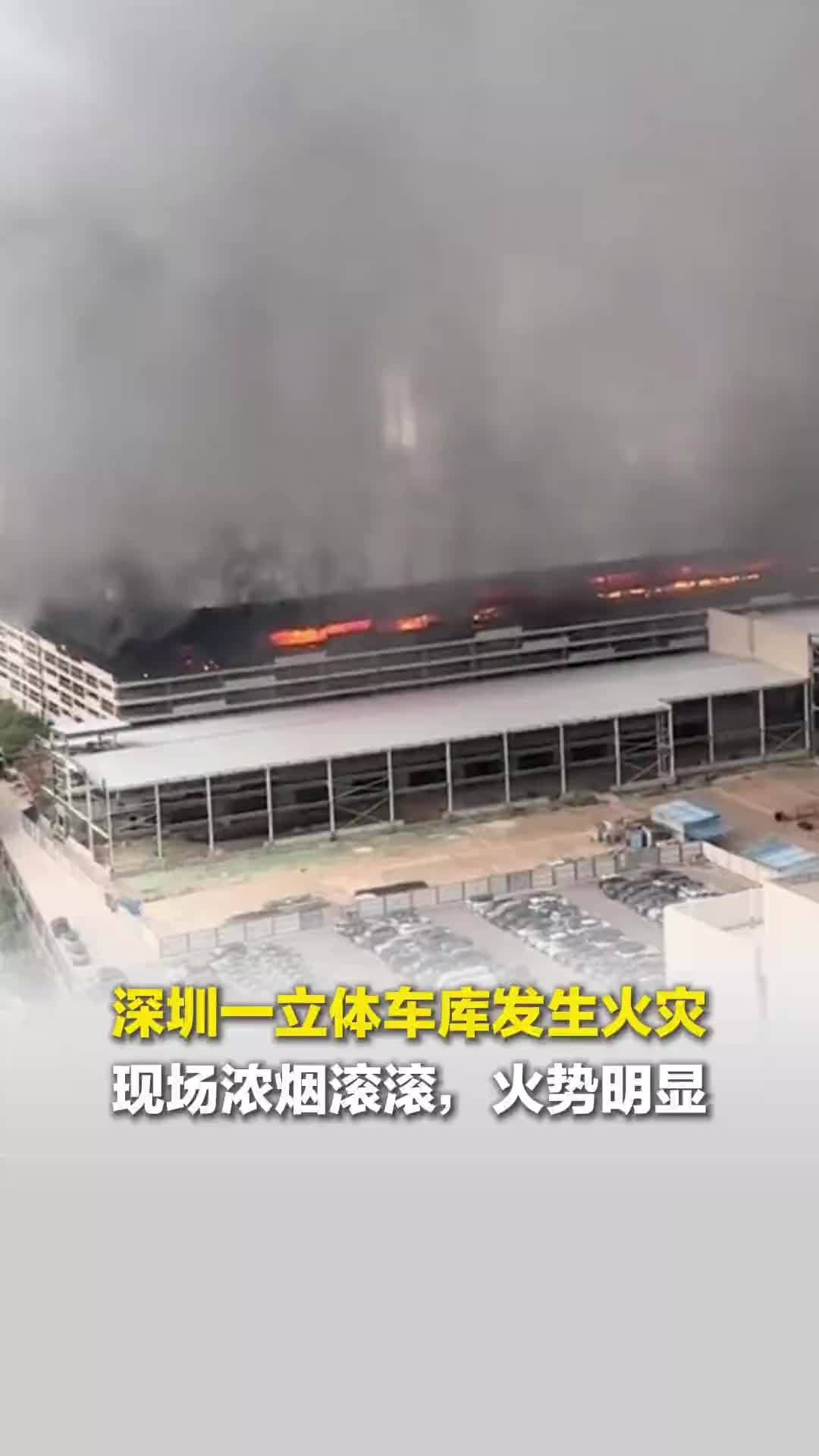 深圳坪山区一立体车库发生火情，官方通报：火势已扑灭，没有人员伤亡