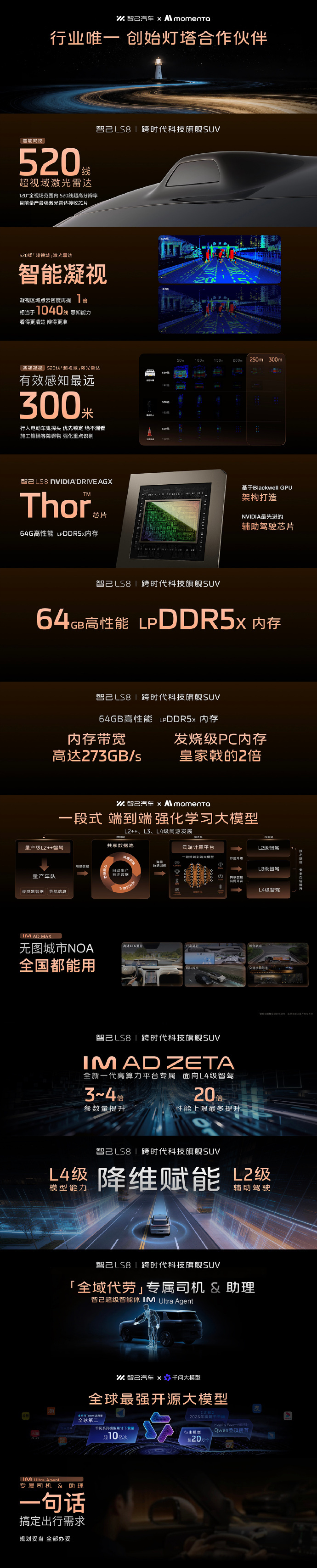 智己LS8正式上市:520线超远距高精度激光雷达,24.98万元起