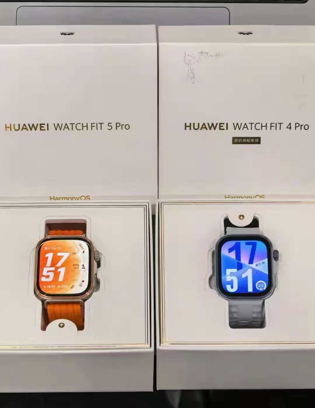华为WATCH FIT 5 Pro手表真机曝光:预装HarmonyOS系统、相比上代屏占比更高