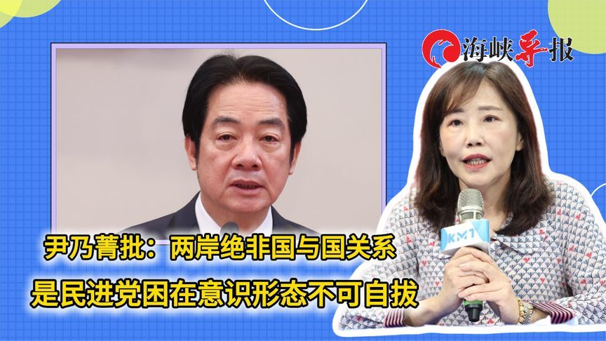 尹乃菁批：两岸绝非国与国关系 是民进党困在意识形态不可自拔