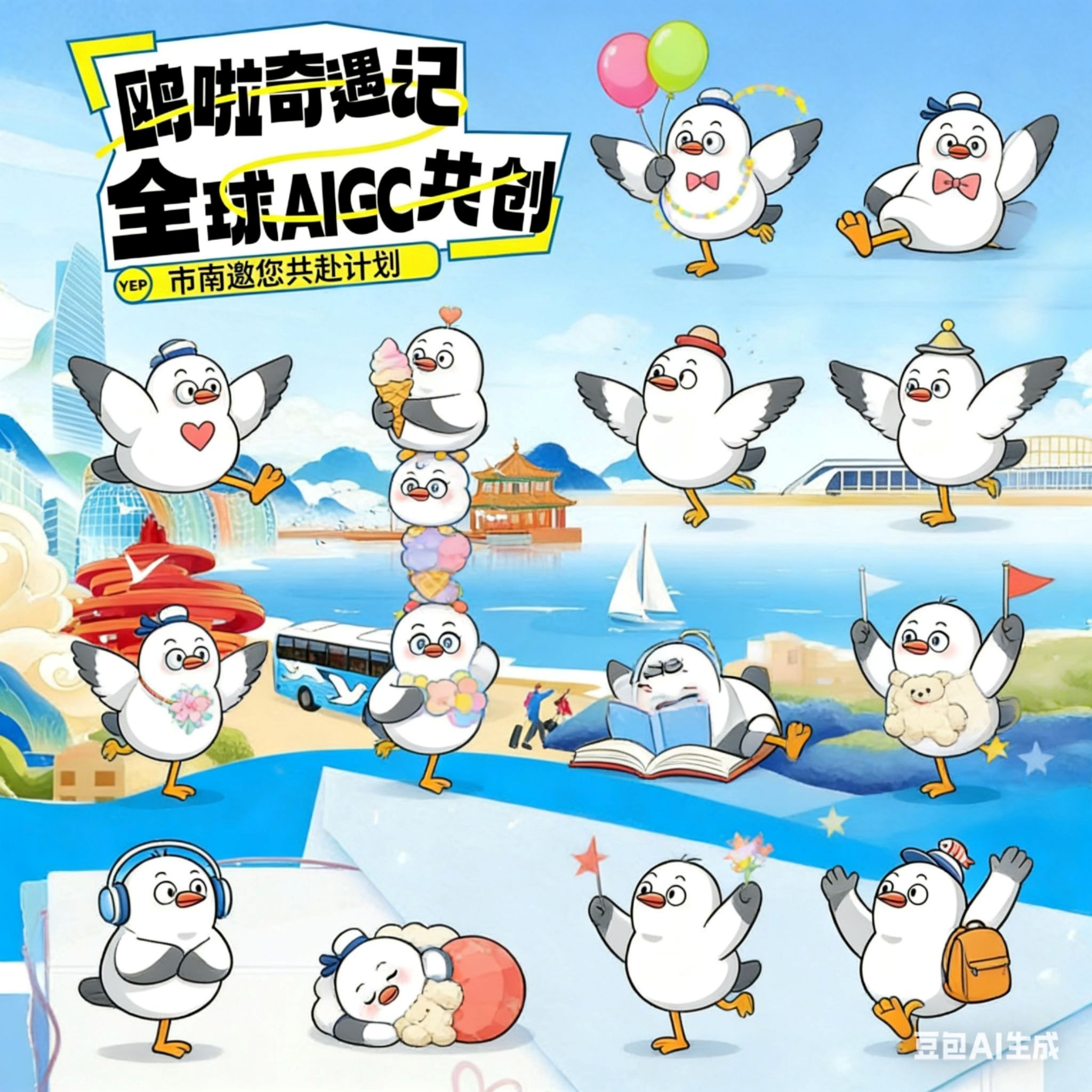 鸥啦奇遇记AIGC成果展 | 韩笑、时嘉玉《全球欧拉》