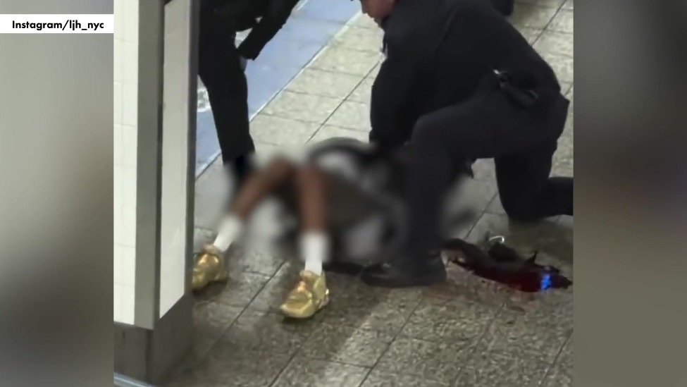 男子在纽约地铁站连砍3人，被警方击毙