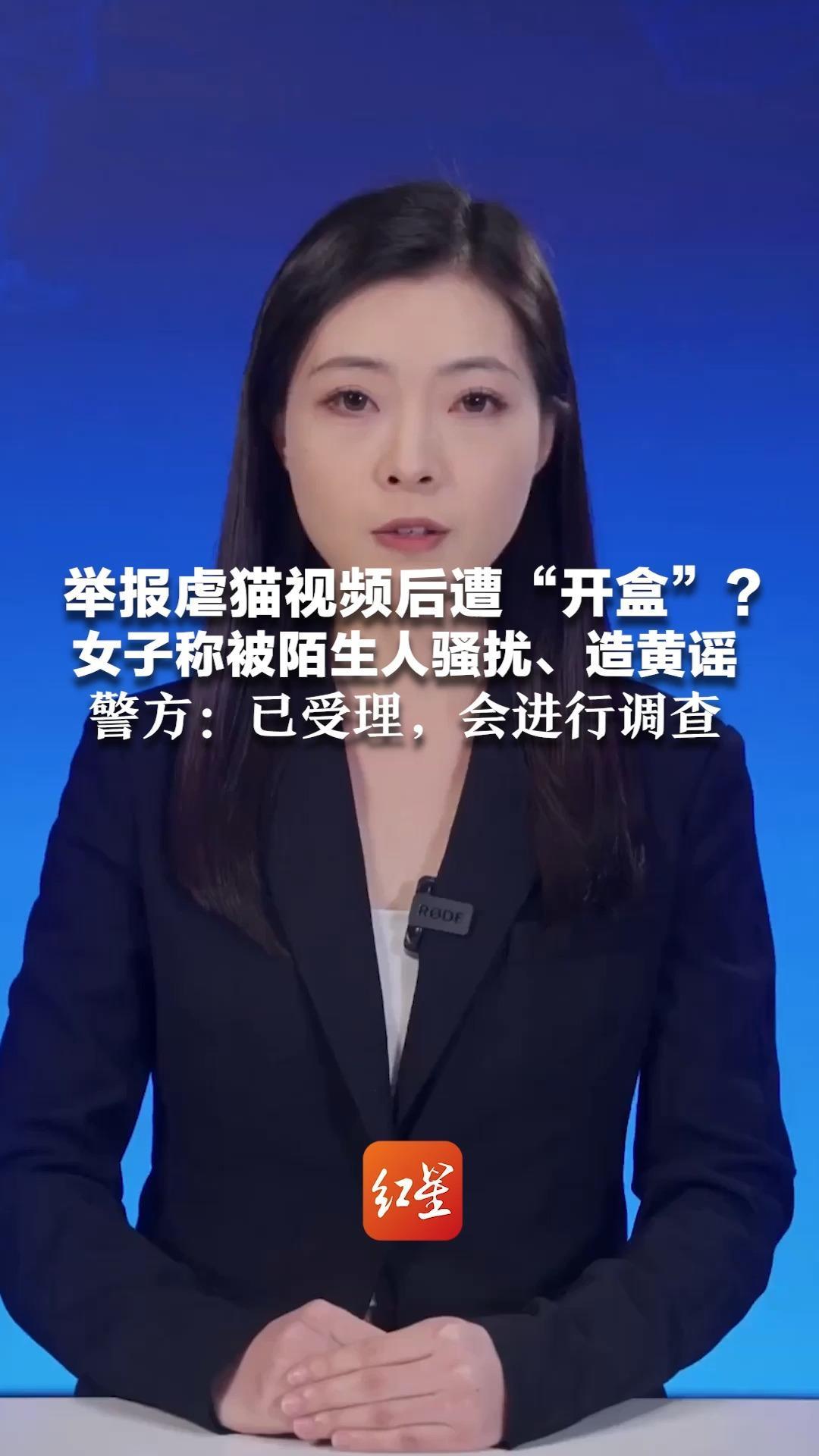 举报虐猫视频后遭“开盒”？女子称被陌生人骚扰、造黄谣 还有人上门拍窗 警方：已受理，会进行调查