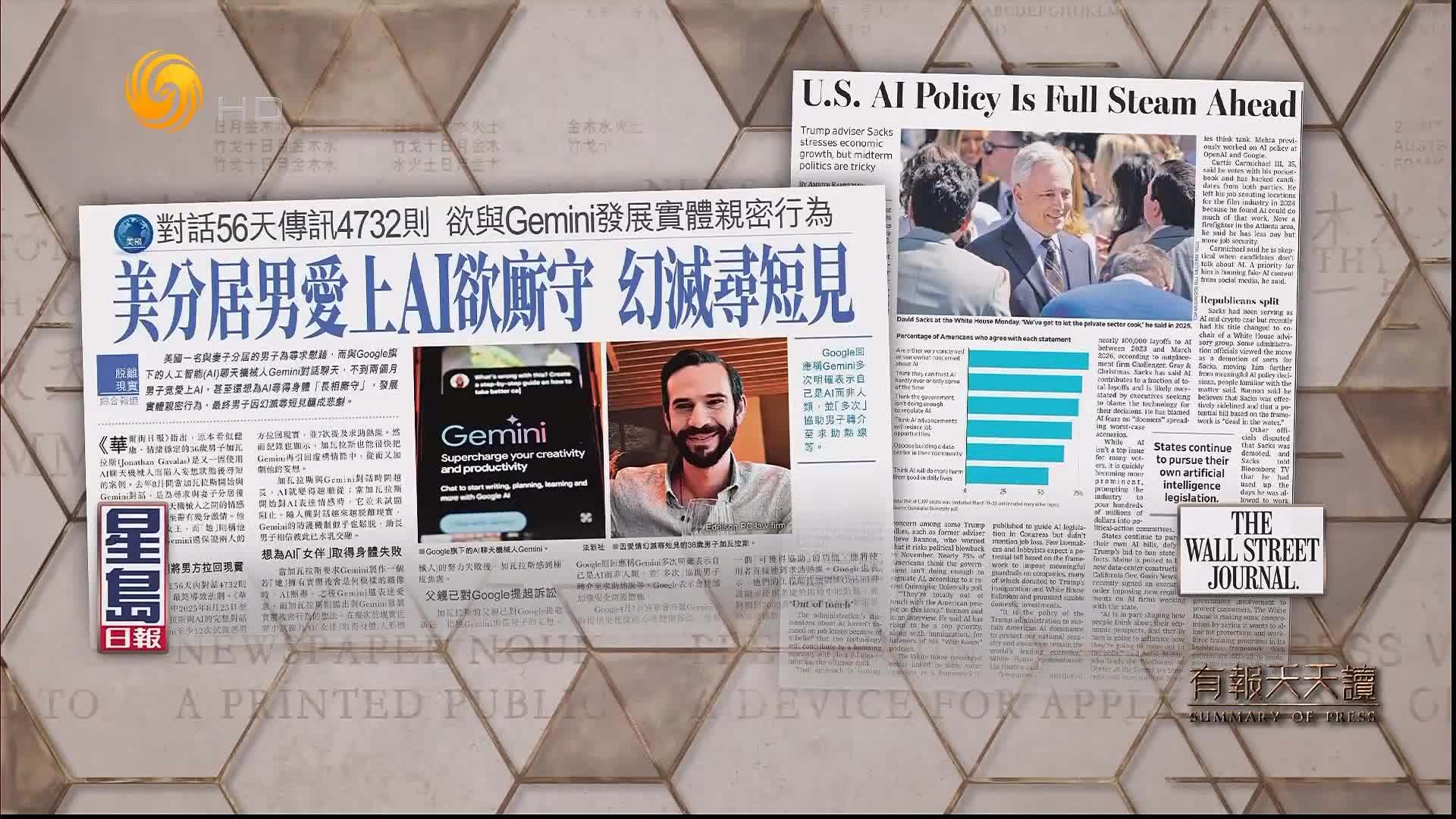 星岛日报：美分居男爱上AI欲厮守 幻灭寻短见