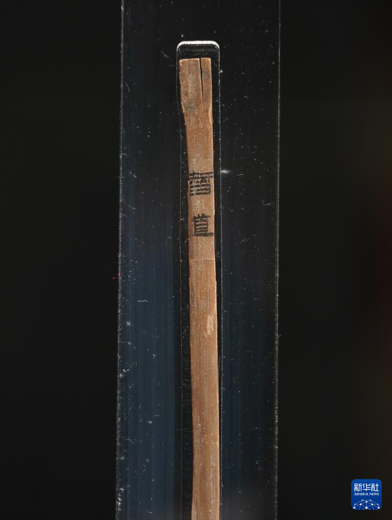 这是在江西南昌汉代海昏侯国遗址博物馆拍摄的齐《论语&middot;智道》简（4月13日摄）。新华社记者 万象 摄