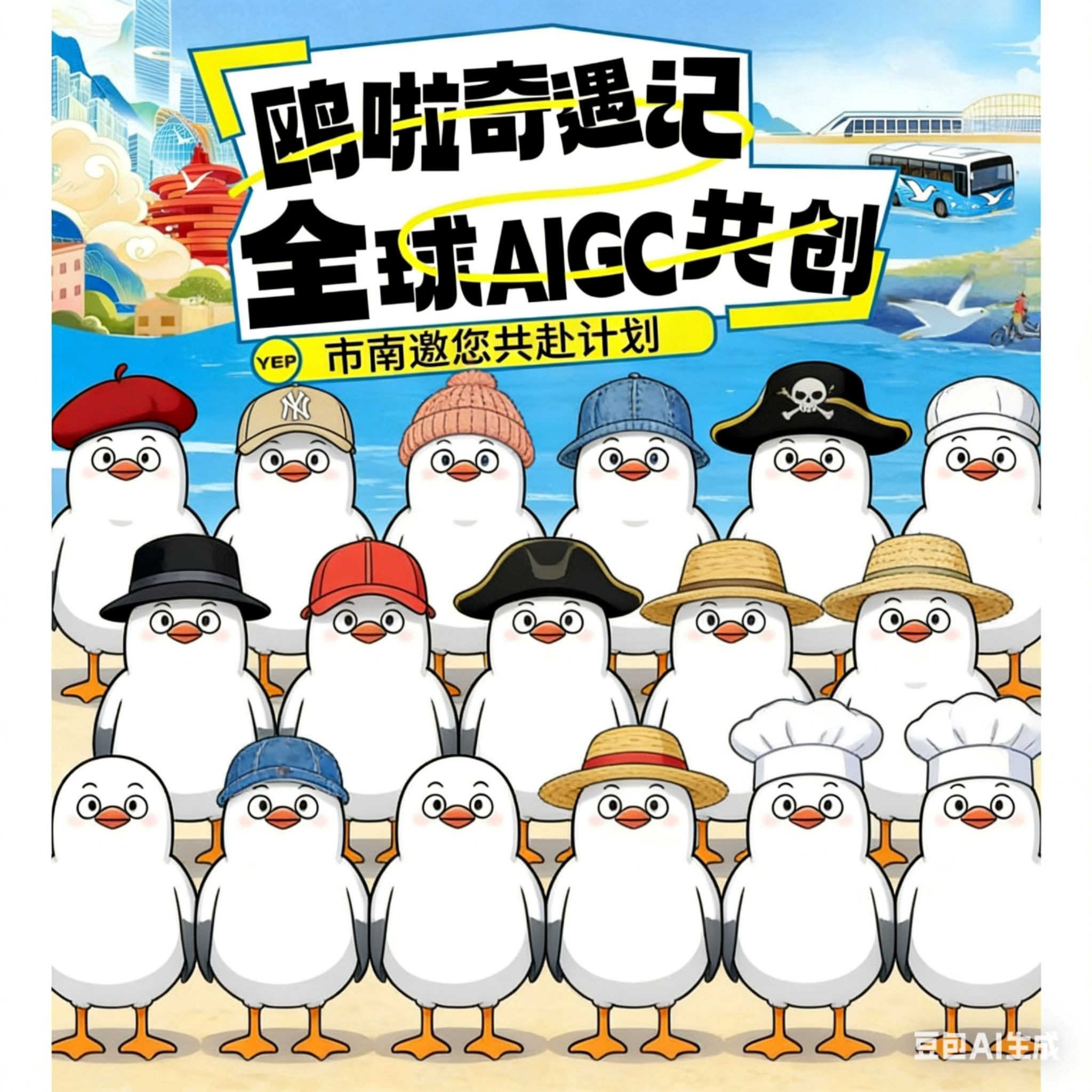 鸥啦奇遇记AIGC成果展 | 韩笑、时嘉玉《全球欧拉》