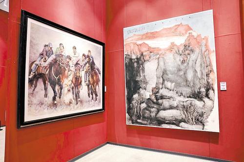 近日拍摄的“笔墨丹青 锦绣燕赵”书画名家邀请展部分作品。 河北省文学艺术中心供图