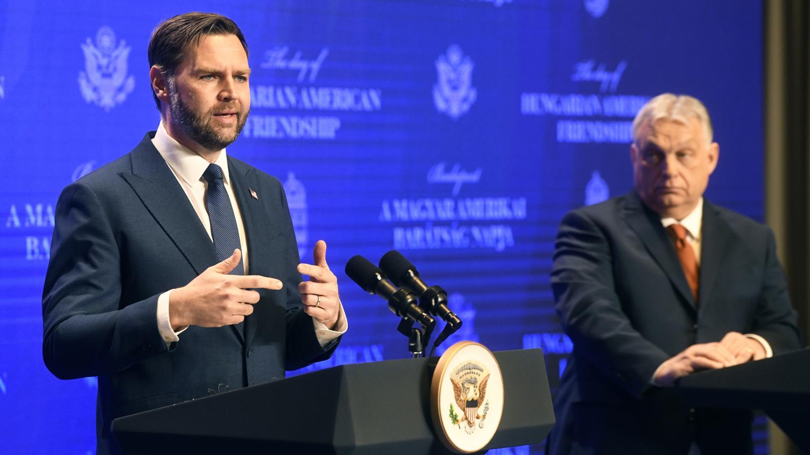 万斯访问布达佩斯为欧尔班助选