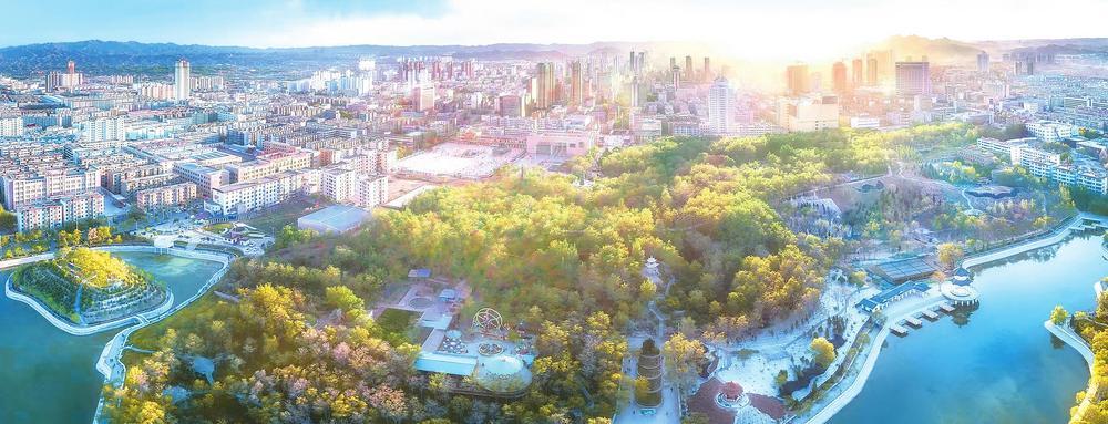 白银城区鸟瞰图(白银市委宣传部供图)