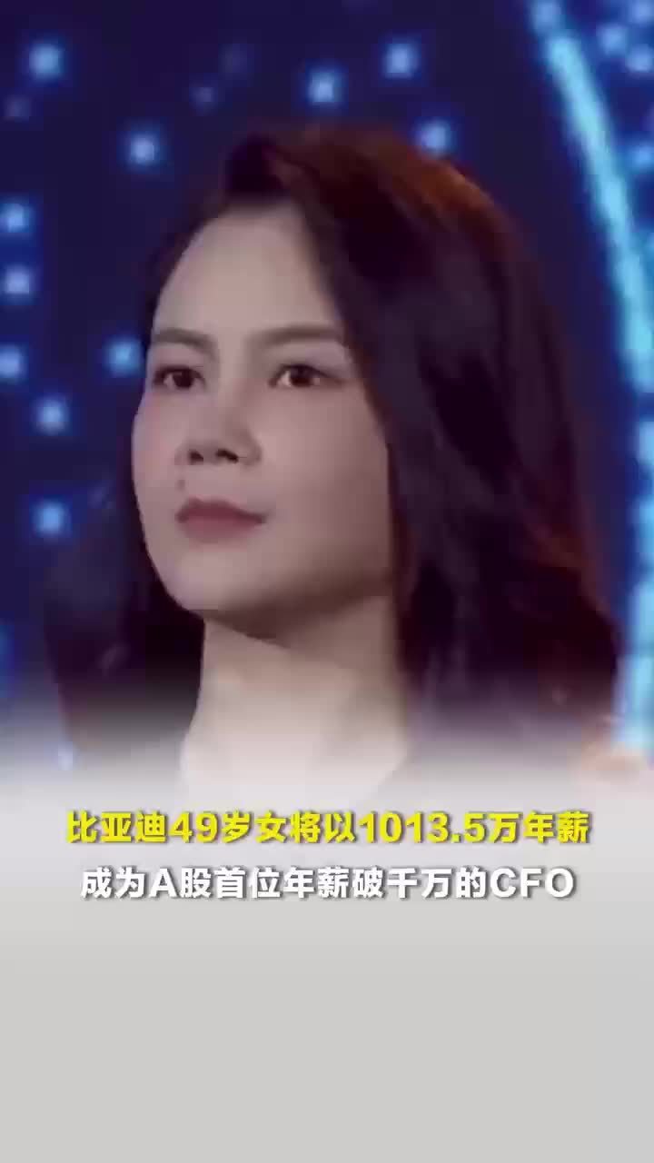 比亚迪财务总监年薪1013万元