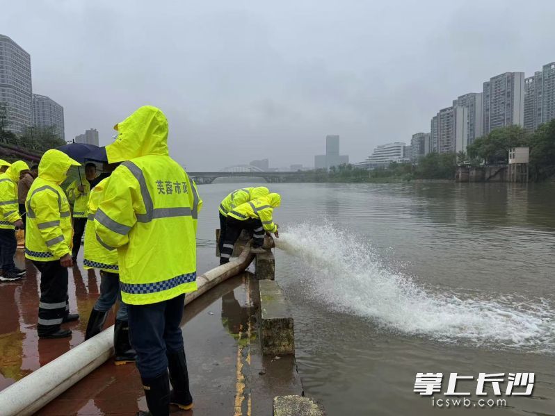 芙蓉区开展防汛抢险应急演练。