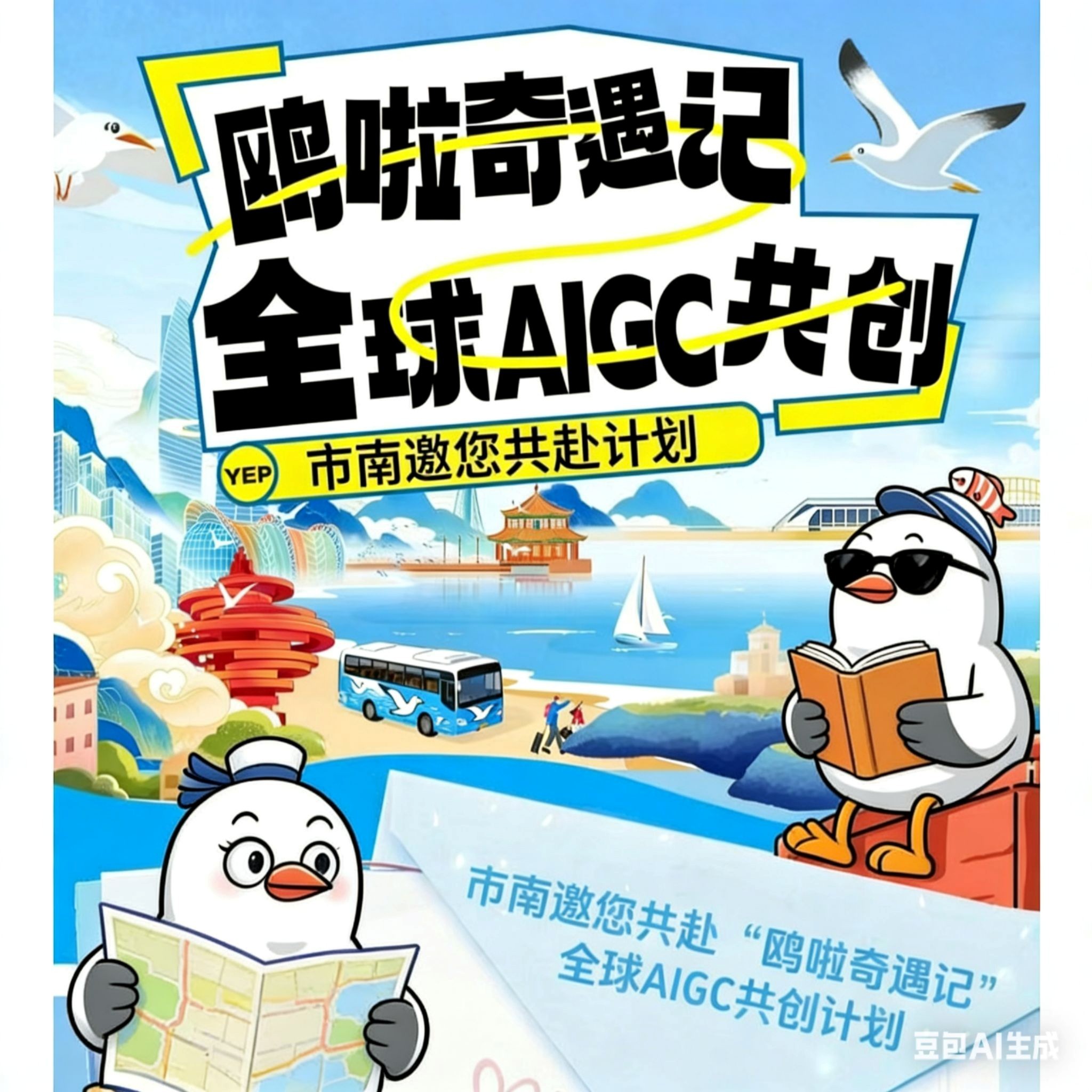 鸥啦奇遇记AIGC成果展 | 韩笑、时嘉玉《全球欧拉》