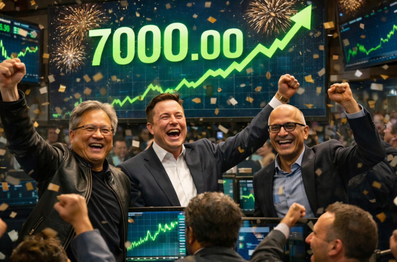 美股收盘：标普历史首次征服7000点 算力巨头携手冲高