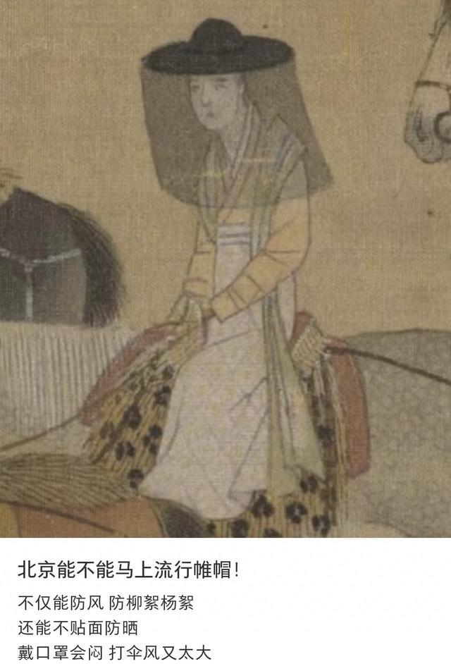 北京能不能马上流行帷帽，网友:真的，感觉棉花糊脸上了
