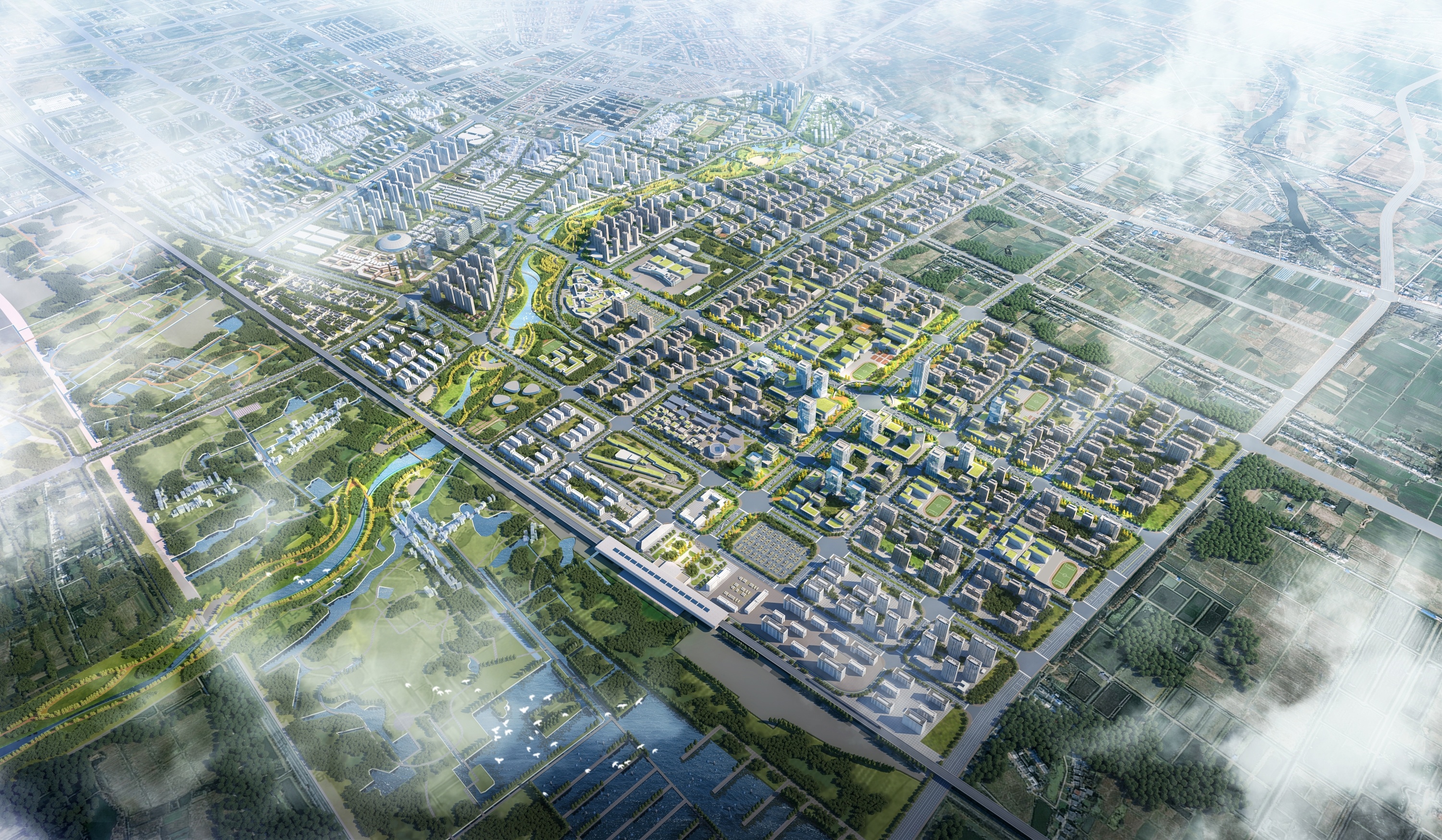 泰丰片区控制性详细规划效果图