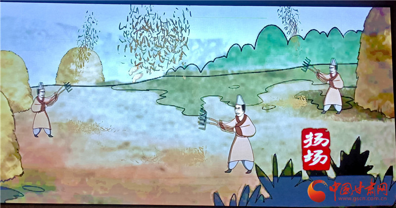 根据魏晋墓砖还原的扬场画面